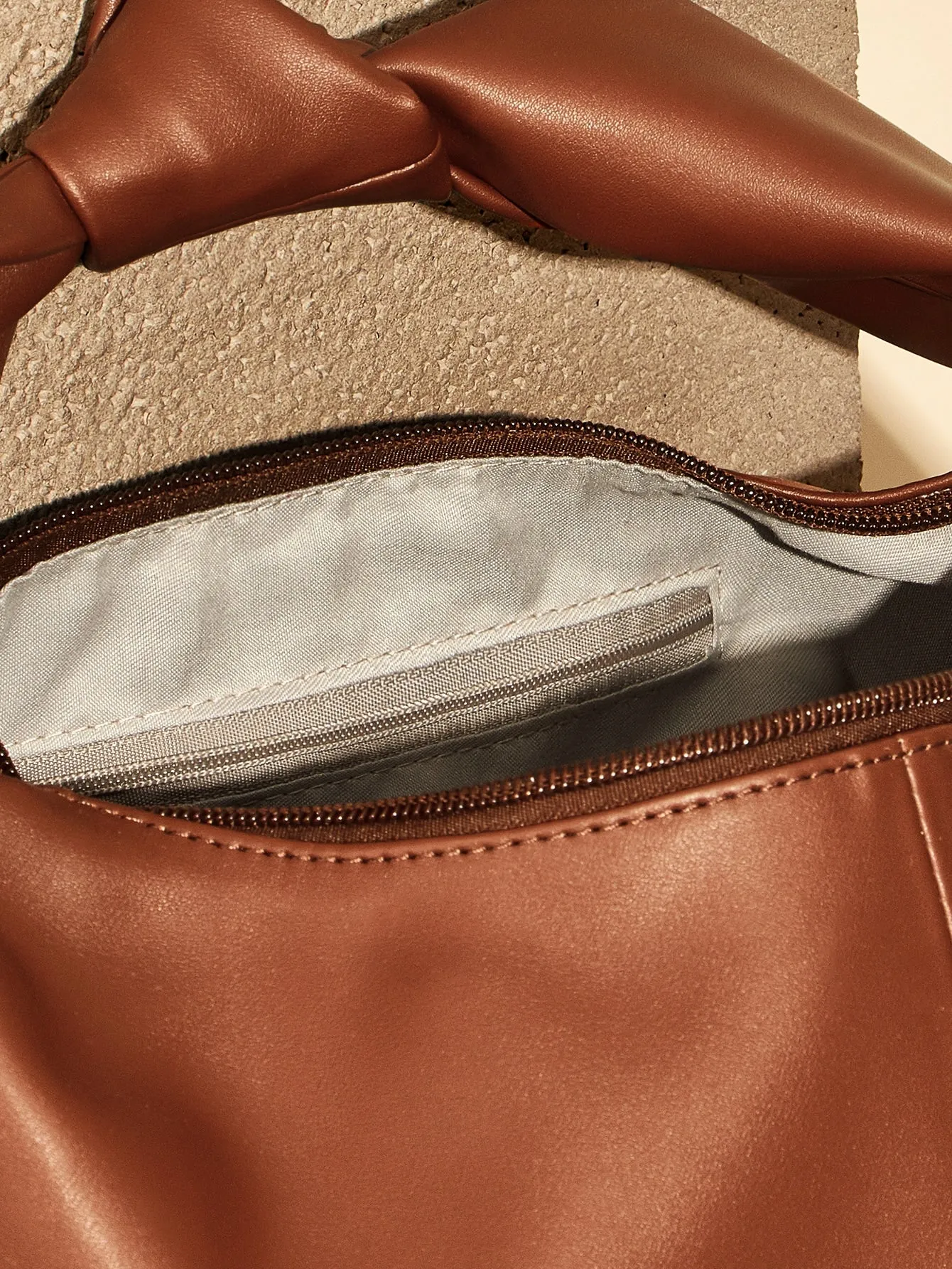 Edel Minimalist Baguette Bag - Brown