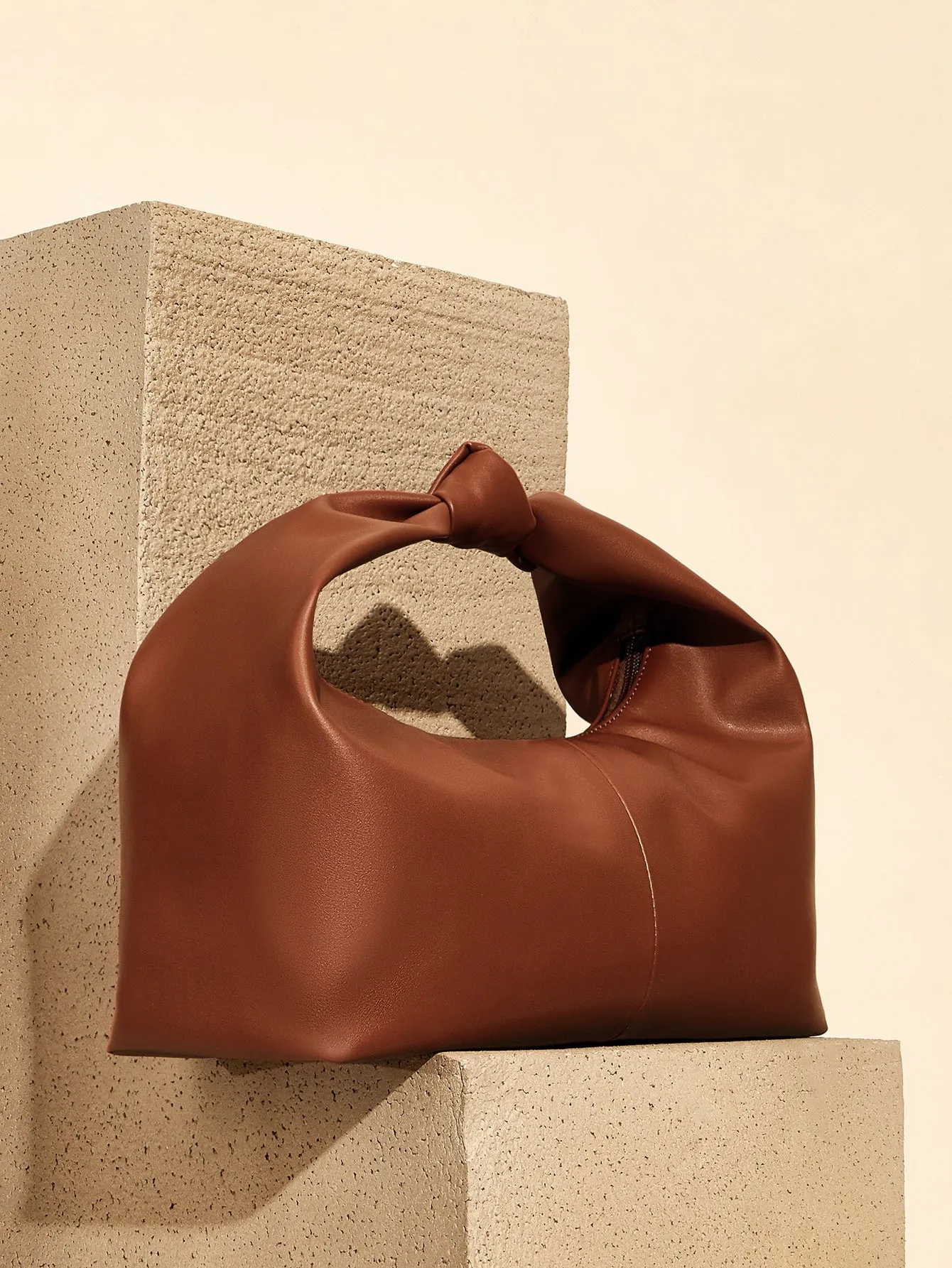Edel Minimalist Baguette Bag - Brown