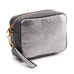 Elie Beaumont Metallic Blend Crossbody Pewter
