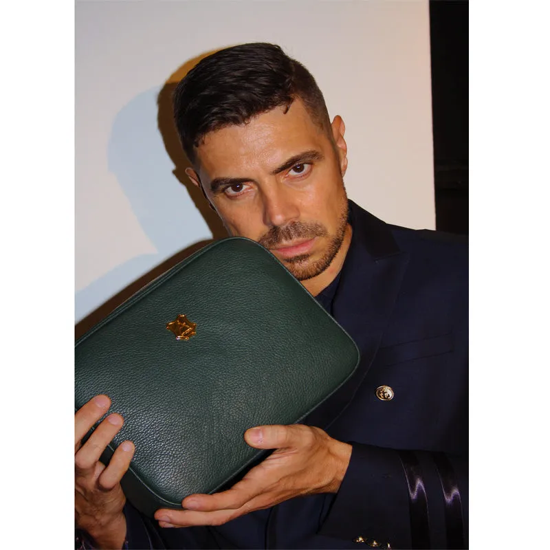 Eros Green Leather Beauty travel case