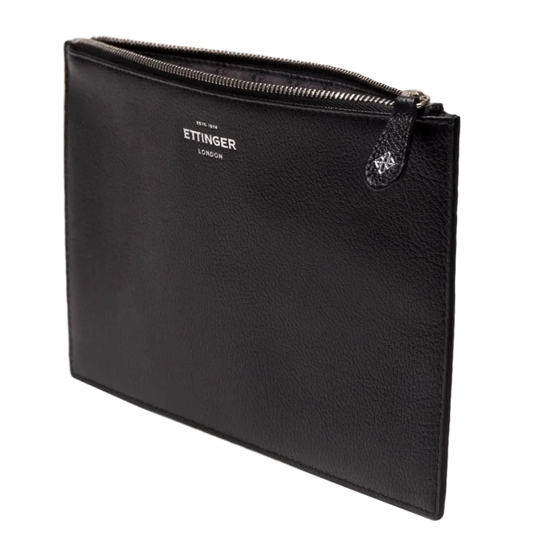 Ettinger Capra Travel Pouch. Black  made of Goat Leather