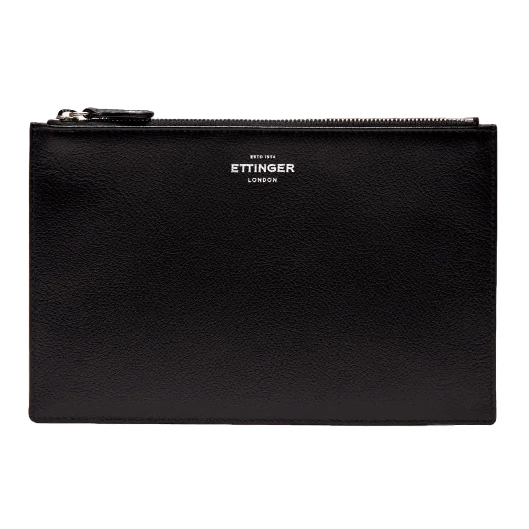 Ettinger Capra Travel Pouch. Black  made of Goat Leather