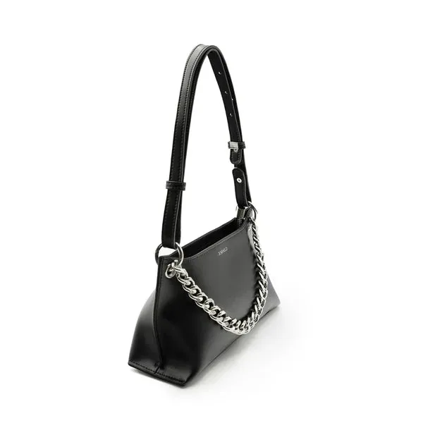 Everly leather black shoulder bag