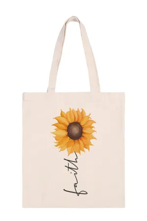 FAITH PRINT MINIMALIST FASHION TOTE BAG