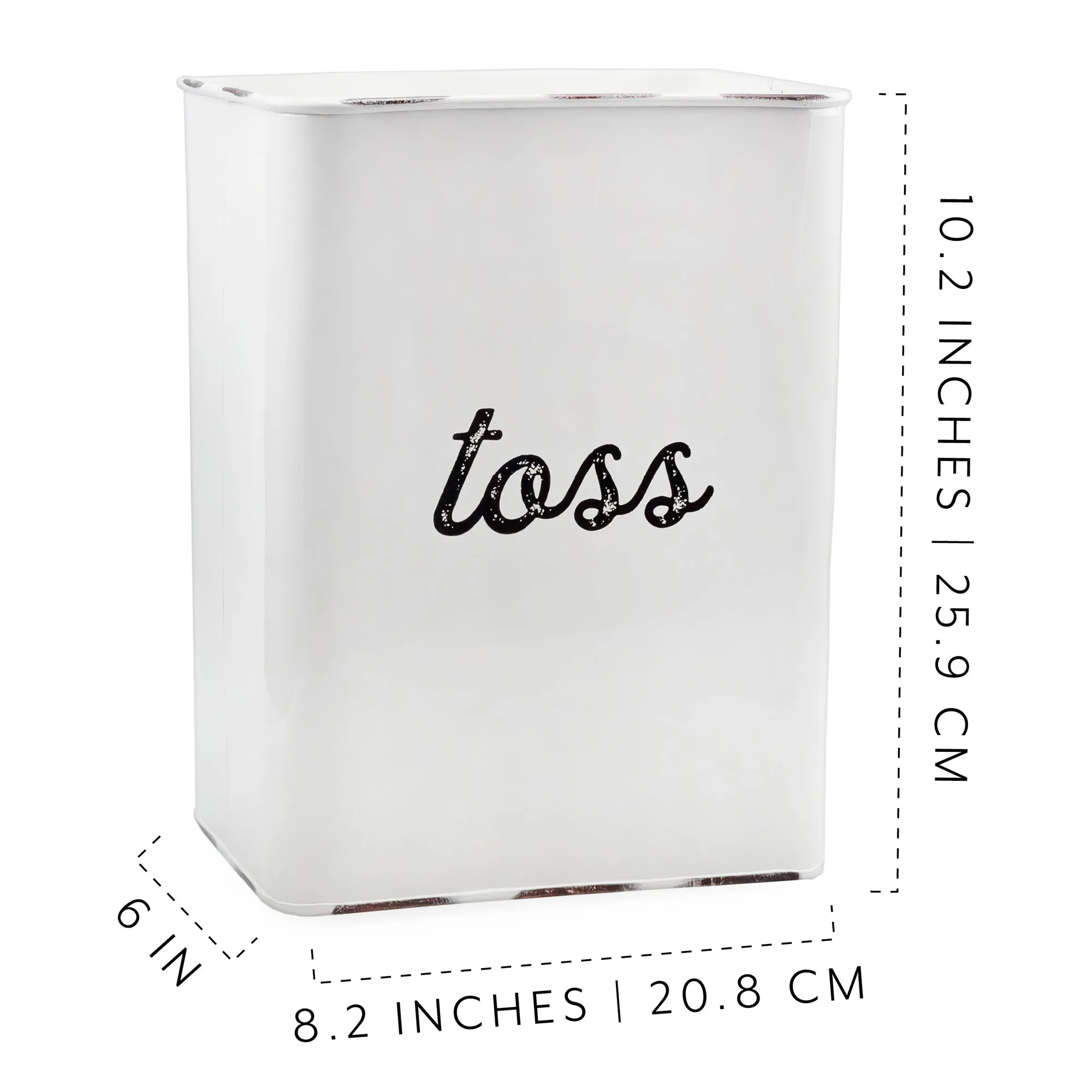 Farmhouse Enamelware Wastebasket