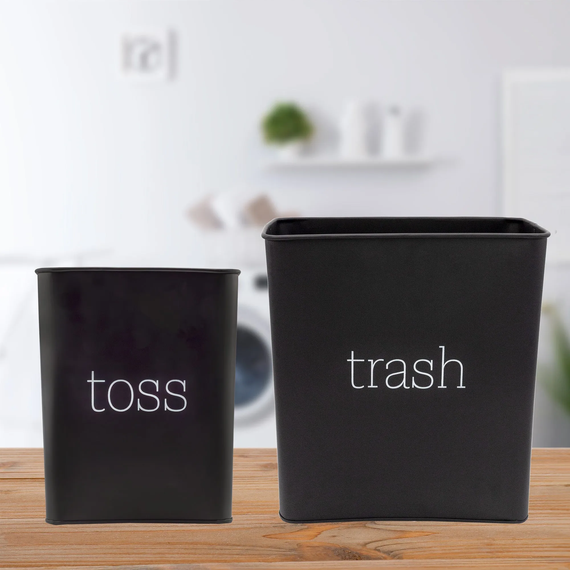 Farmhouse Enamelware Wastebasket