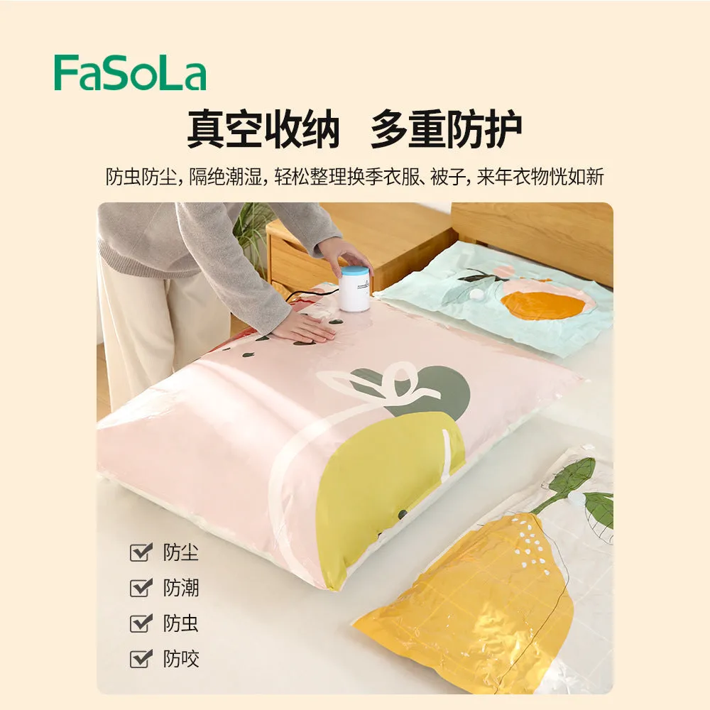 FaSoLa Strawberry Print Vacuum Storage Bags - Large, 80*100cm, 2 Pieces
