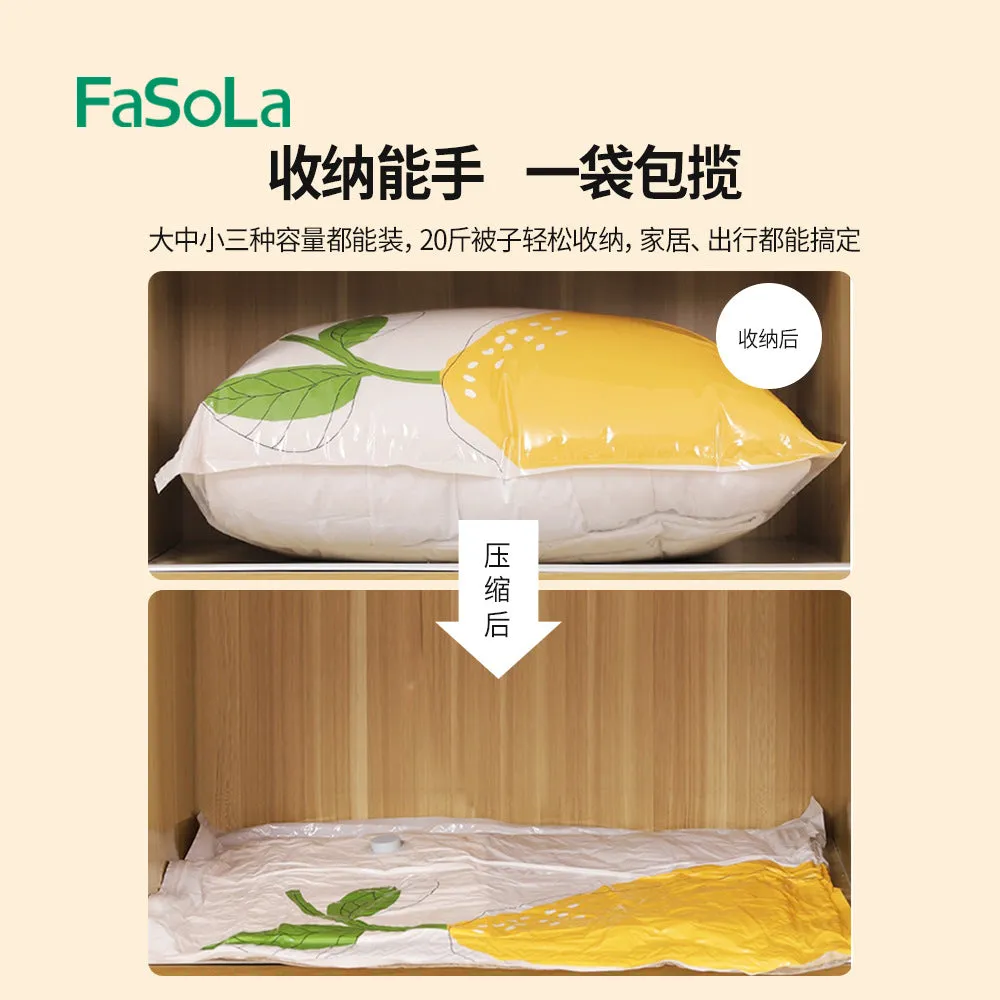 FaSoLa Strawberry Print Vacuum Storage Bags - Large, 80*100cm, 2 Pieces