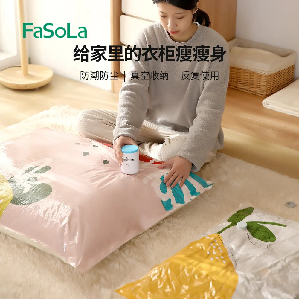 FaSoLa Strawberry Print Vacuum Storage Bags - Large, 80*100cm, 2 Pieces