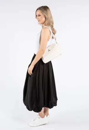 Faux Leather Structured Crossbody Bag