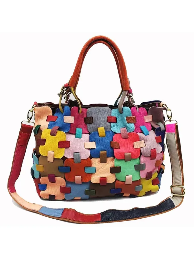 Female Floral Color Matching Fashion Handbag