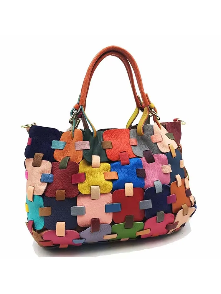Female Floral Color Matching Fashion Handbag