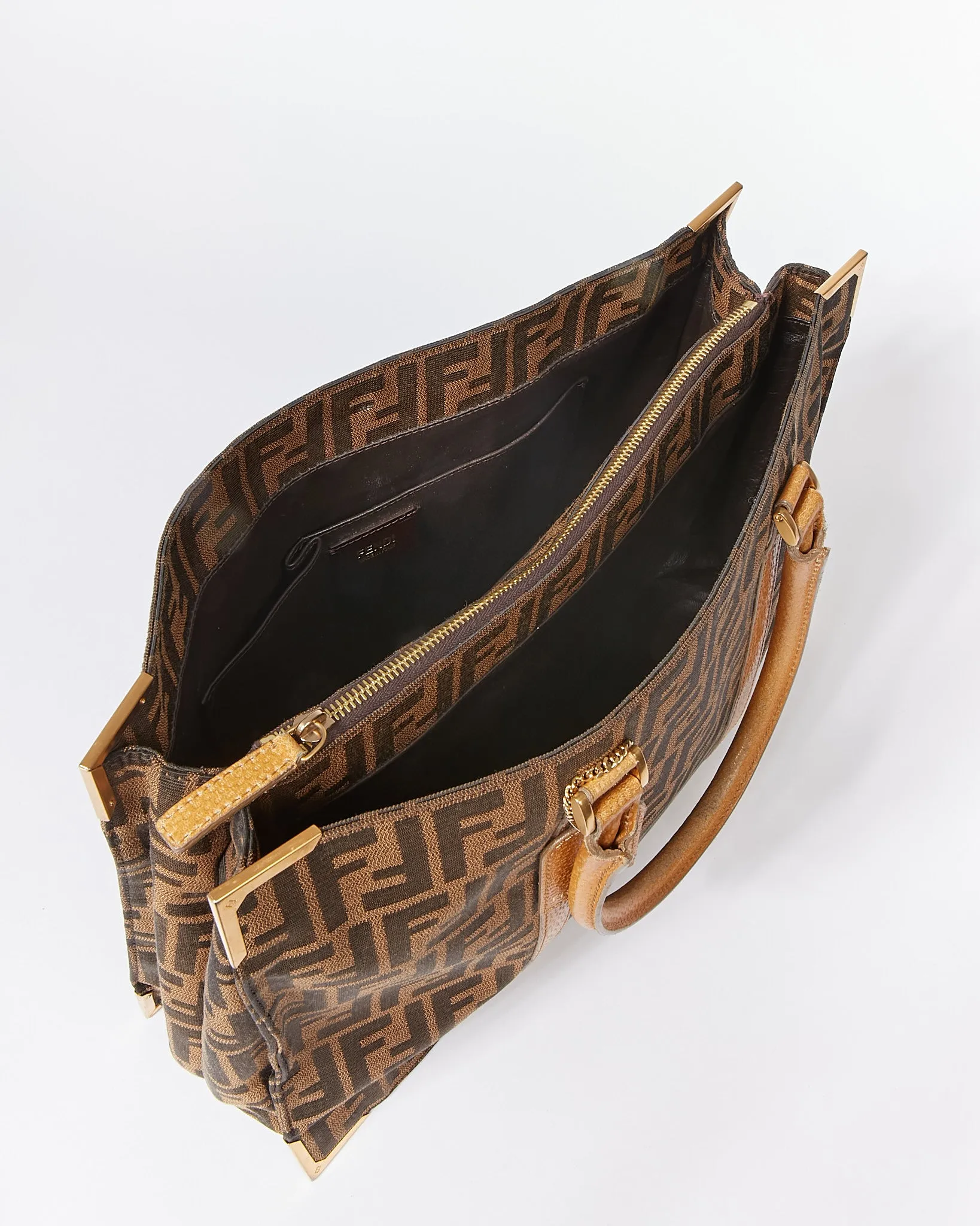 Fendi Brown Zucca Canvas Tote Bag