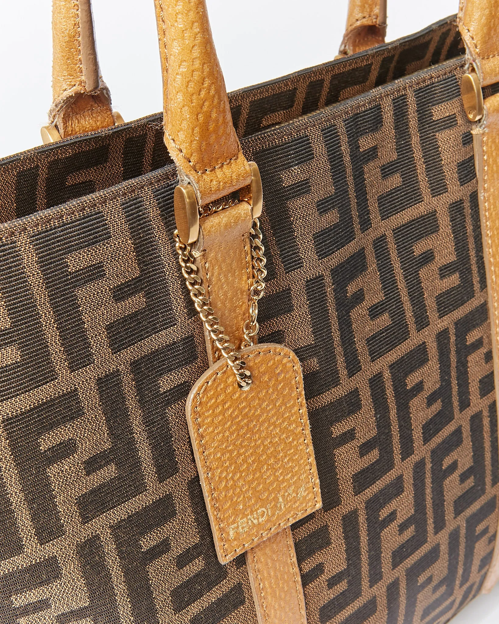 Fendi Brown Zucca Canvas Tote Bag