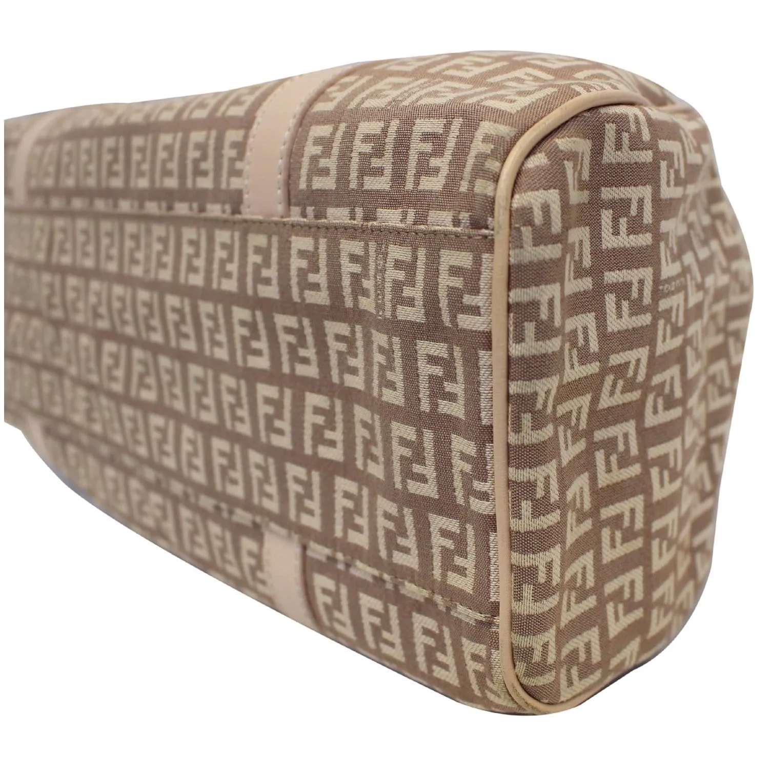 FENDI Zucchino Canvas Shoulder Bag Pink