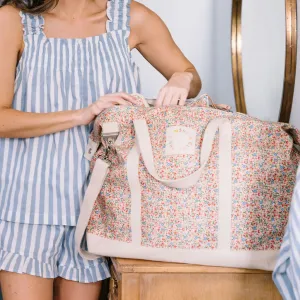 Floral Canvas Weekender