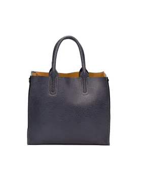 Florence Tote leather bag Navy blue