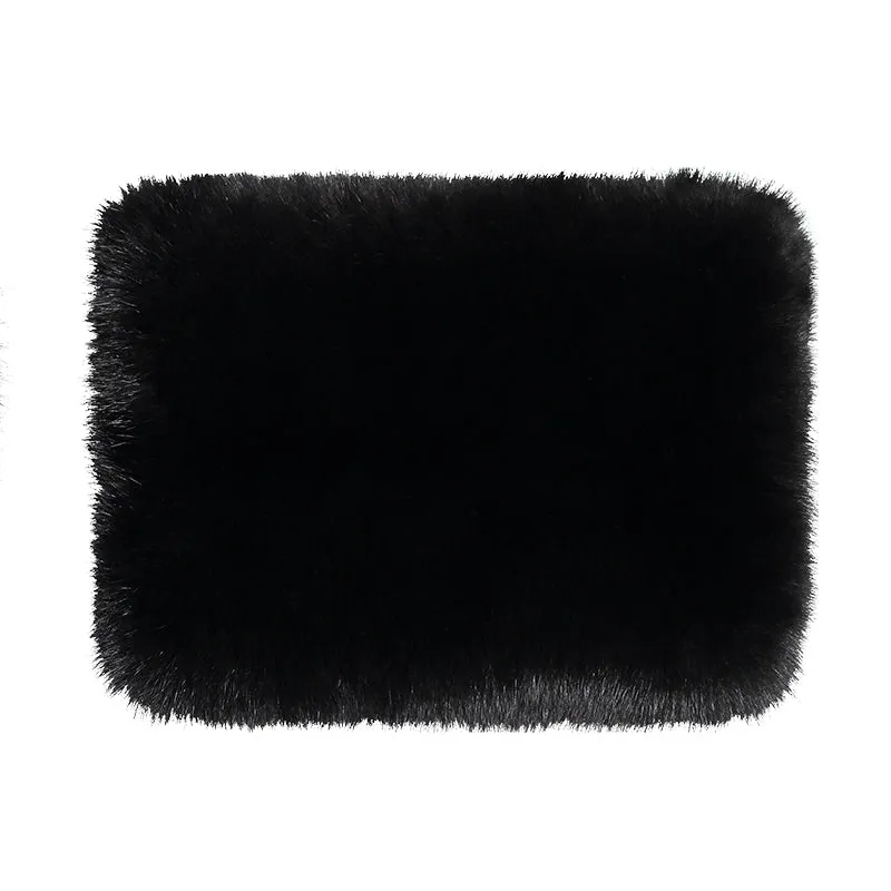 FOX FUR CLUTCH BAG, LARGE FOLDED SACK