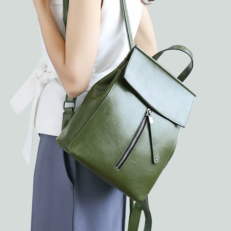 Full Grain Leather Backpack Purse for Women, Stylish Leather Backpack, Gift for Her