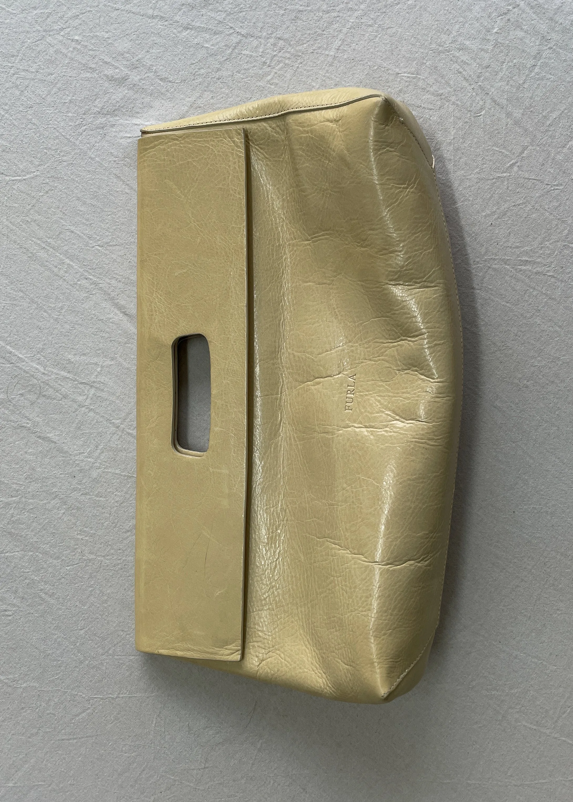 Furla Structured Clutch - Butter