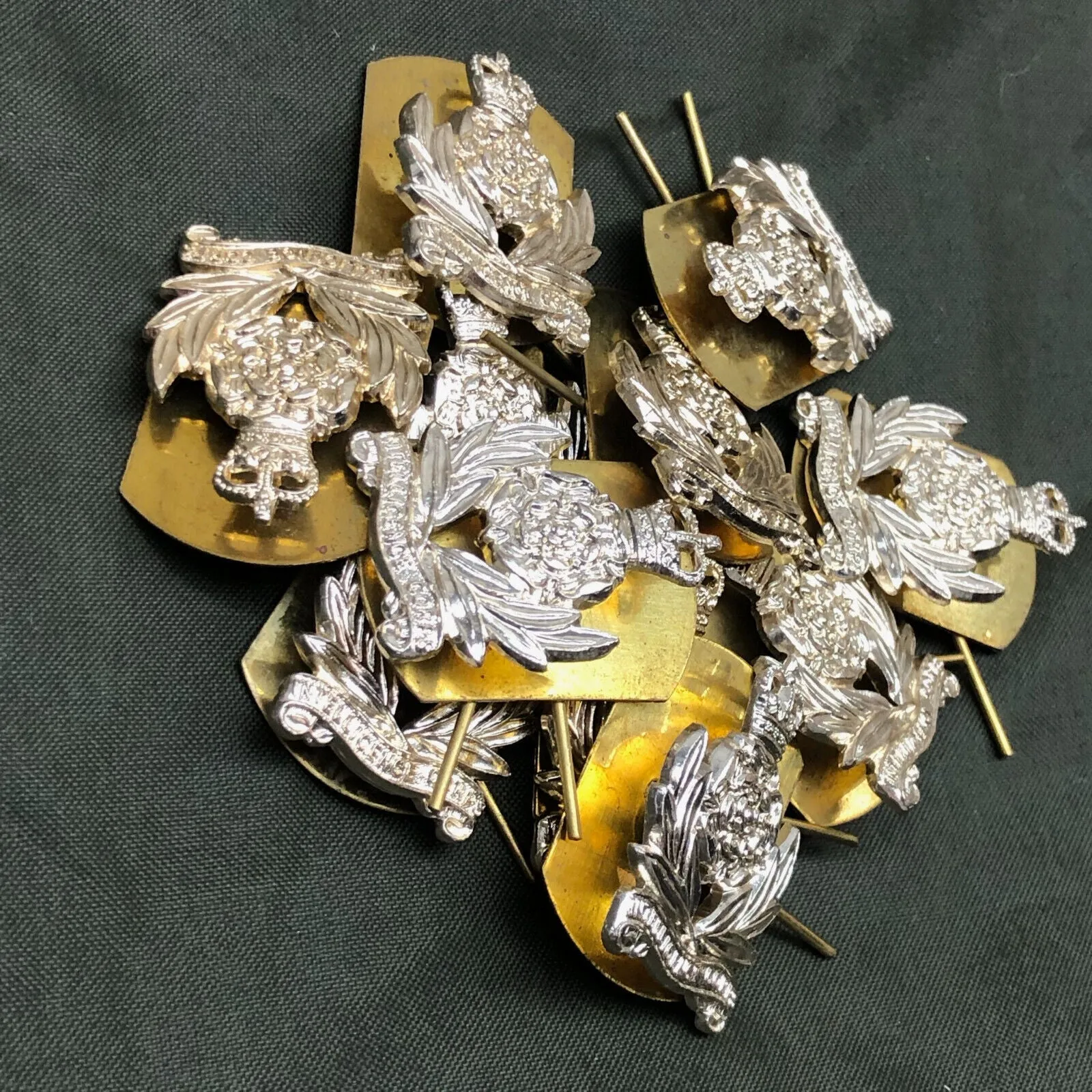 Genuine British Army Intelligence Corps Collar Badges Pair