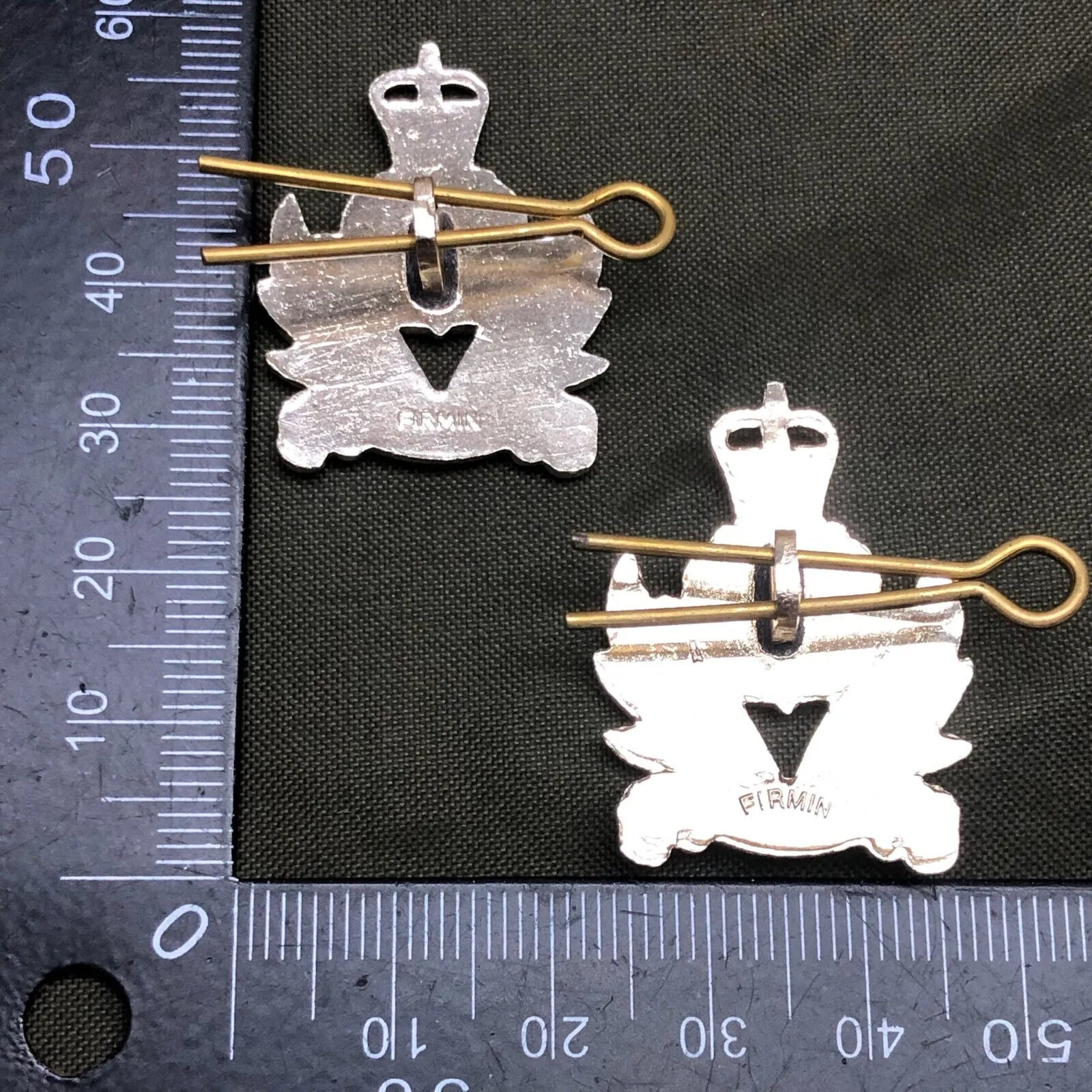 Genuine British Army Intelligence Corps Collar Badges Pair