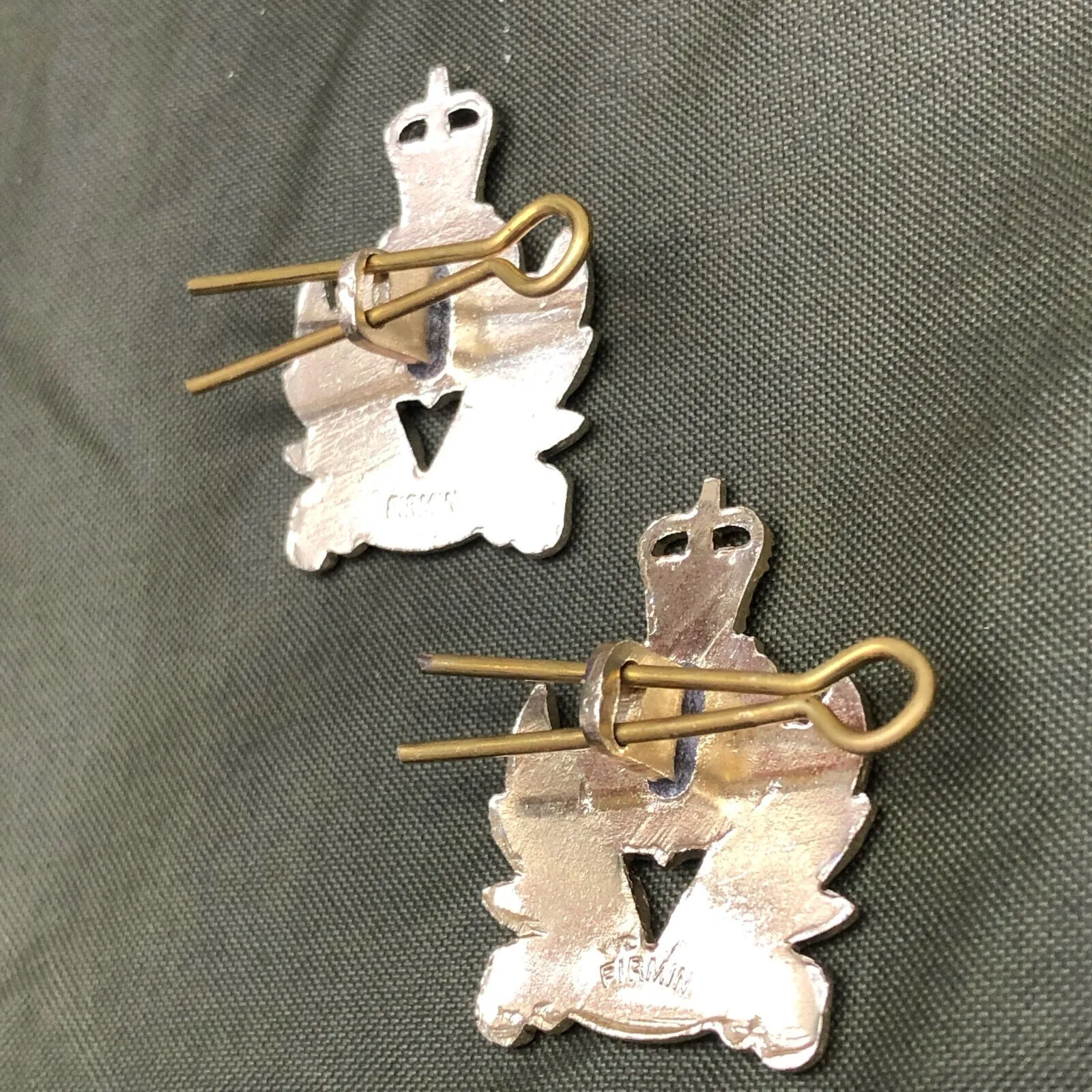 Genuine British Army Intelligence Corps Collar Badges Pair