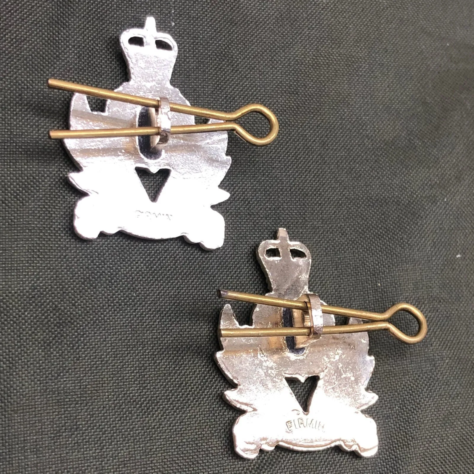 Genuine British Army Intelligence Corps Collar Badges Pair