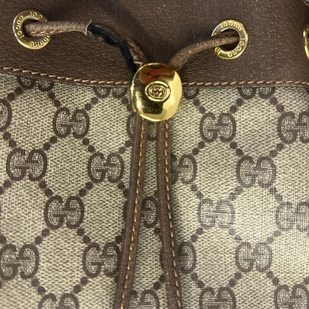 GG Supreme Web Canvas Bucket Shoulder Bag