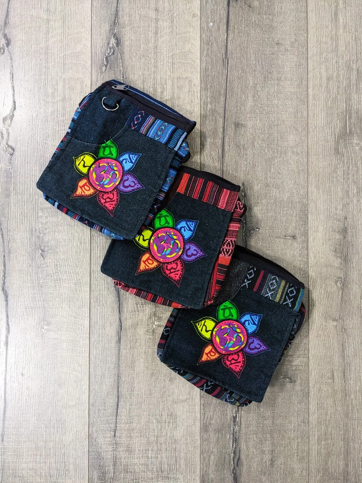 Gheri Passport Bag With Chakra Flower