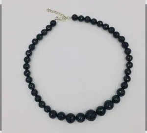 Girls Bead Black Necklace