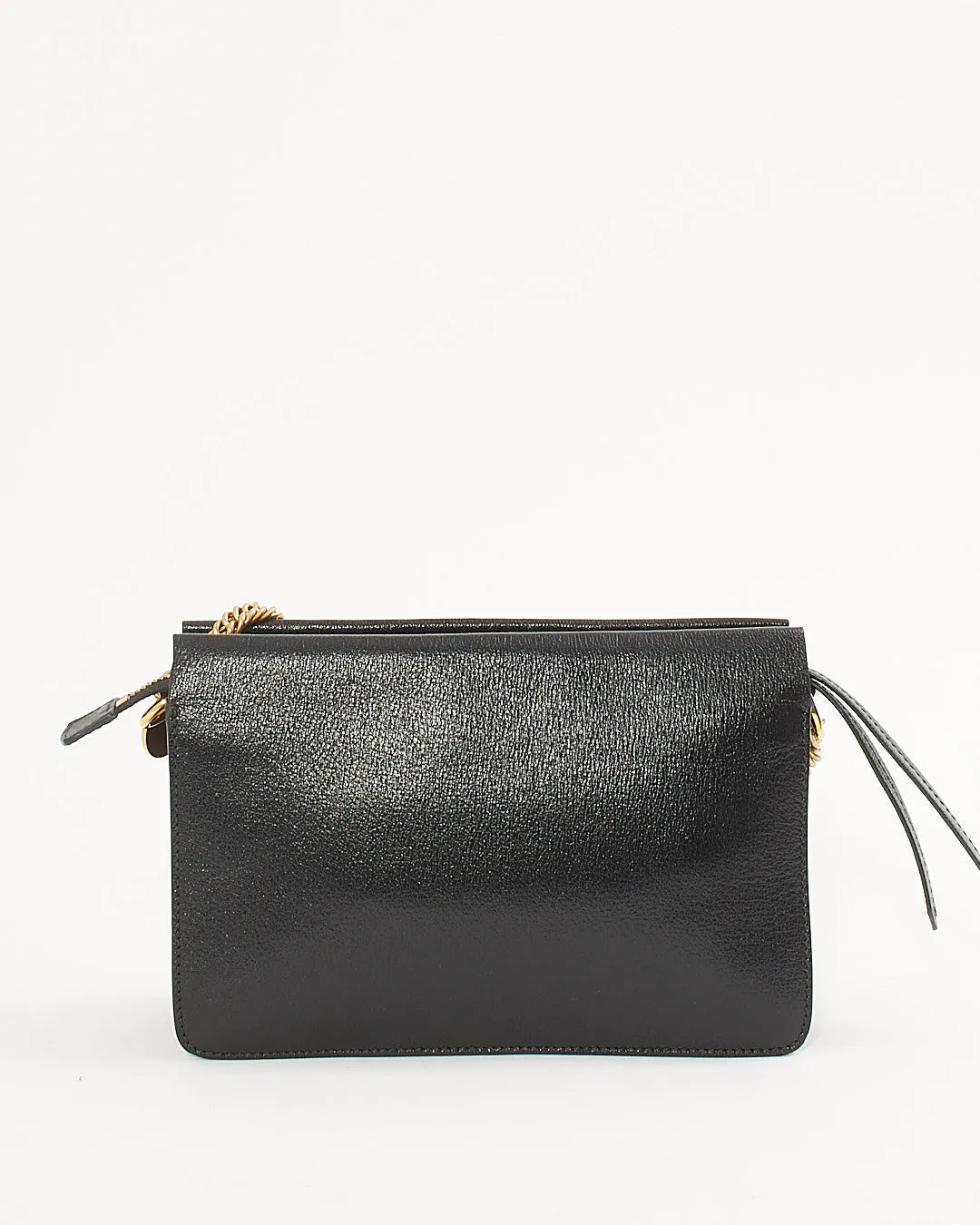 Givenchy Black Leather Chain Shoulder Pouch