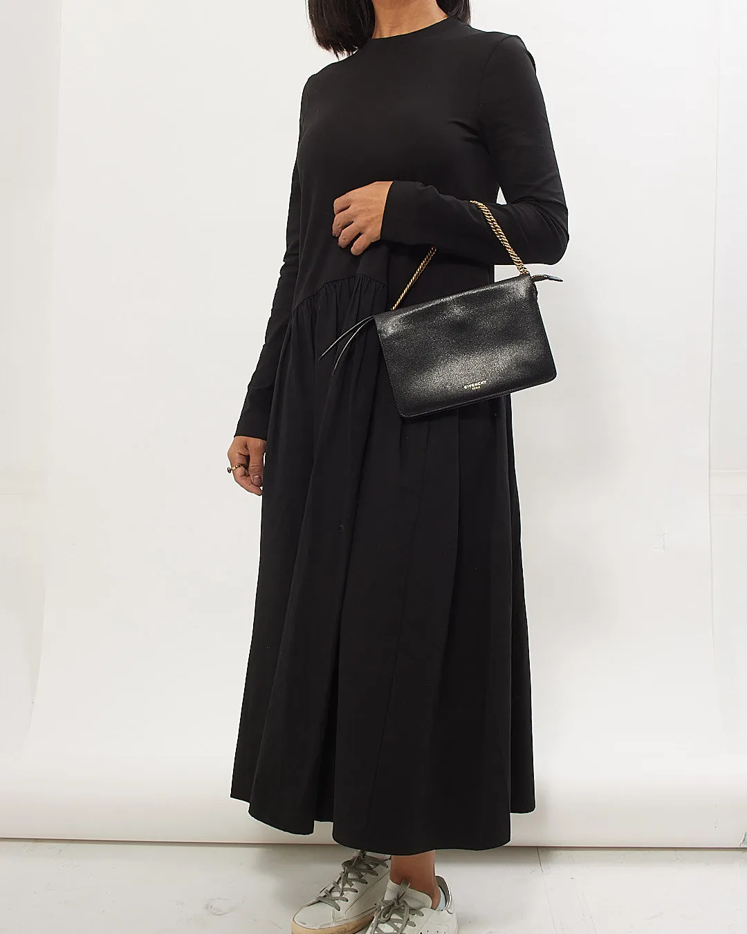Givenchy Black Leather Chain Shoulder Pouch