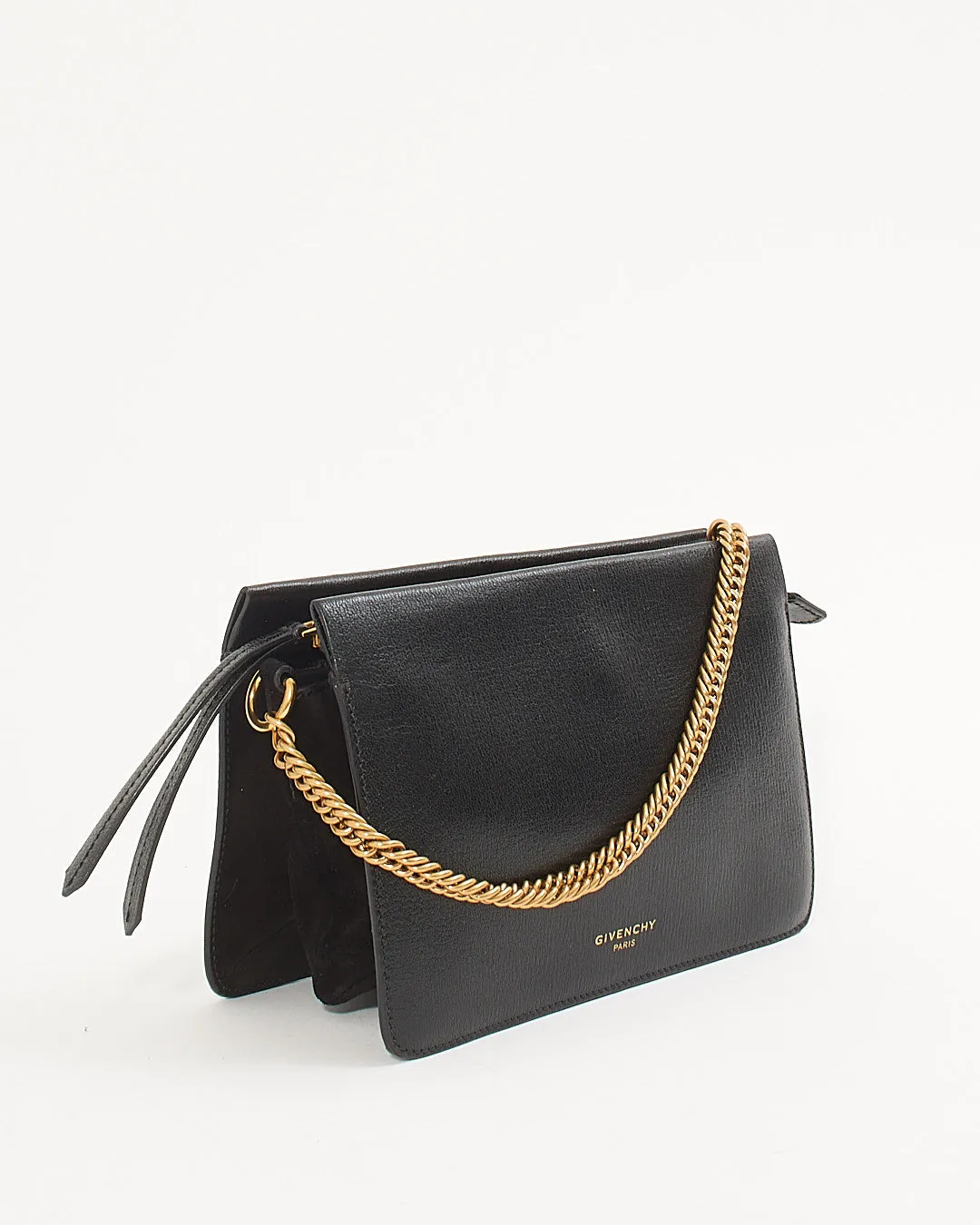 Givenchy Black Leather Chain Shoulder Pouch
