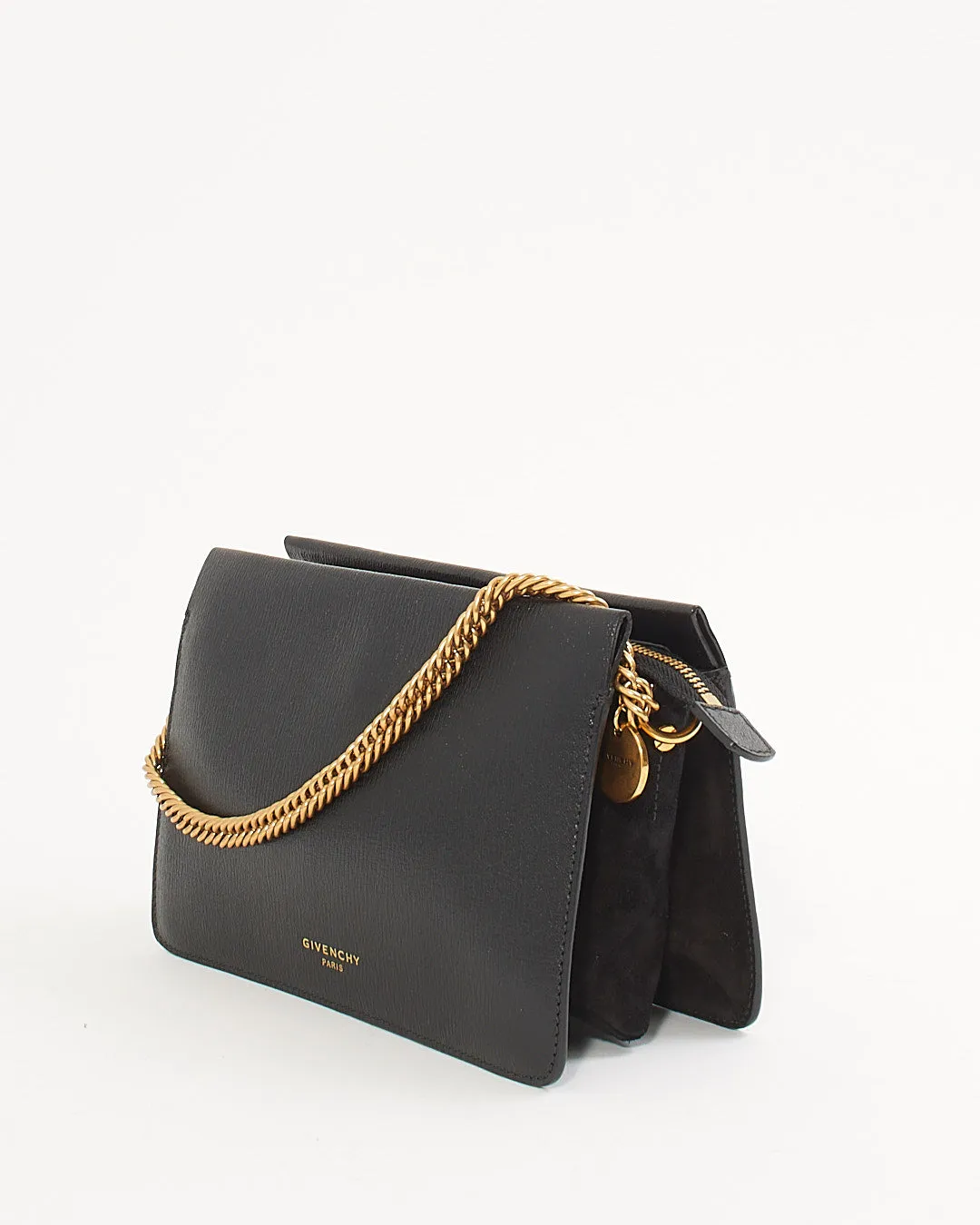 Givenchy Black Leather Chain Shoulder Pouch