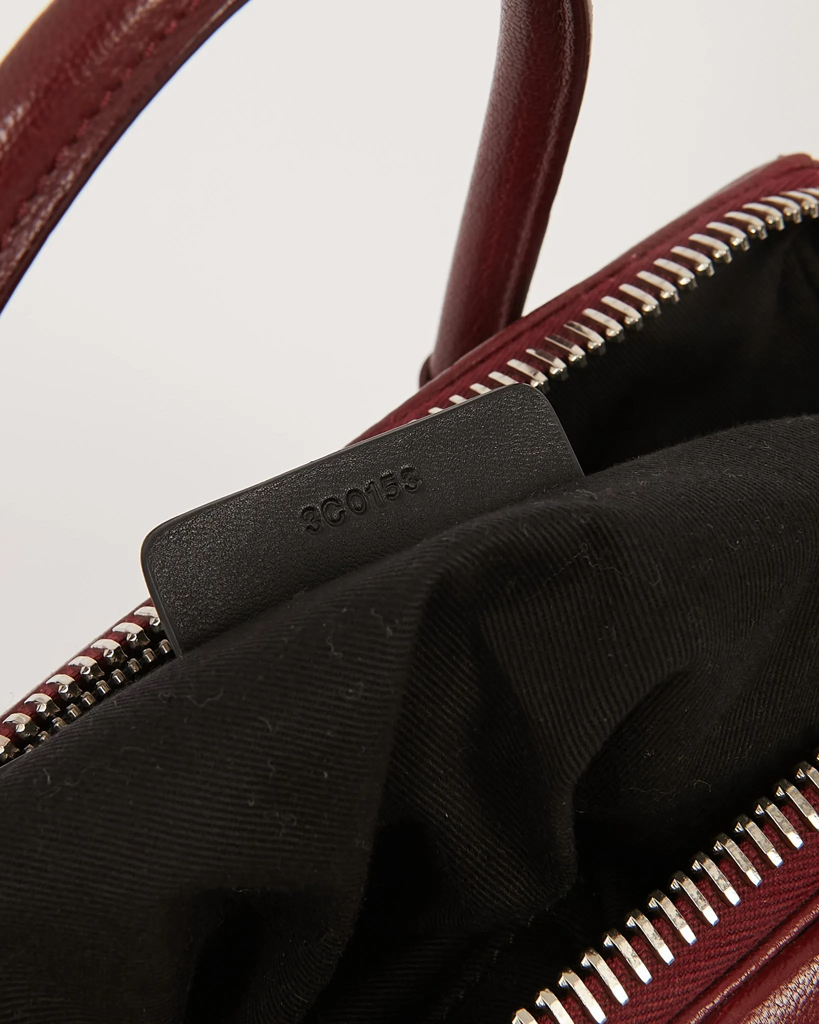 Givenchy Burgundy Grained Leather Small Antigona Bag