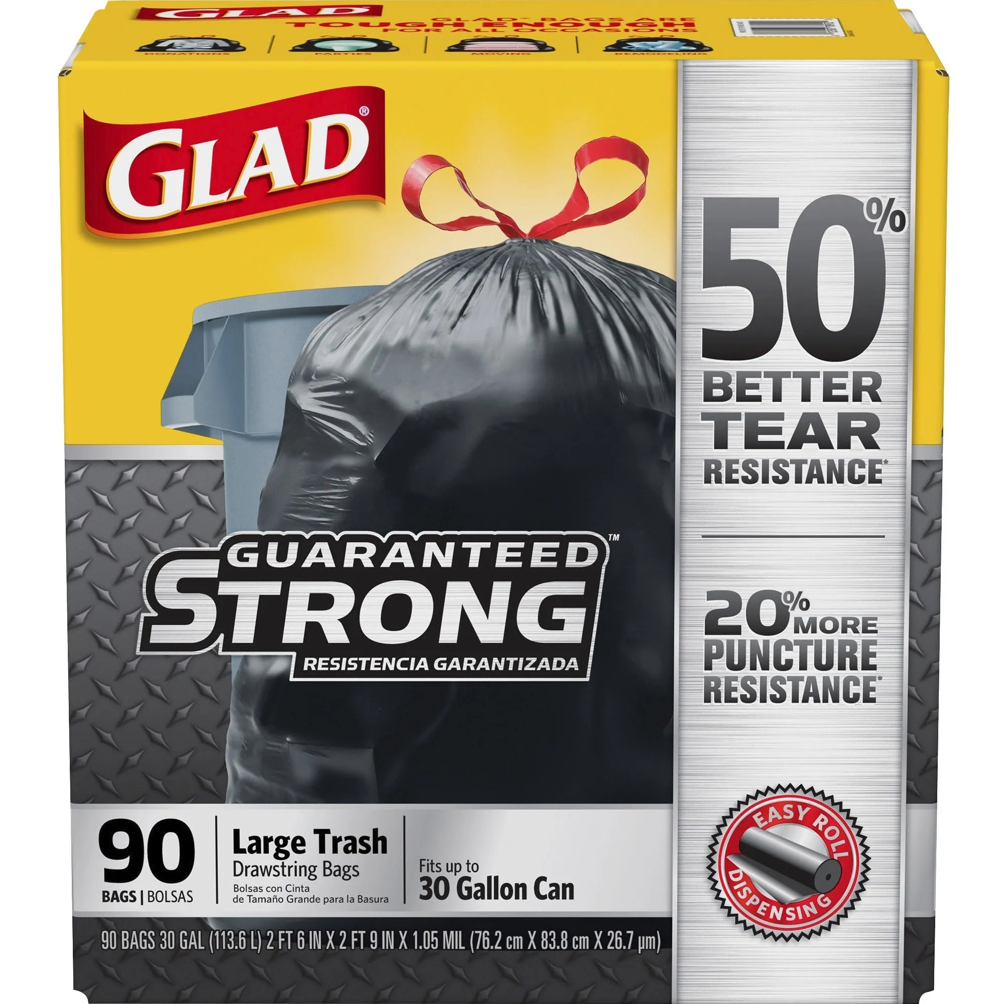 Glad Large Drawstring Trash Bags