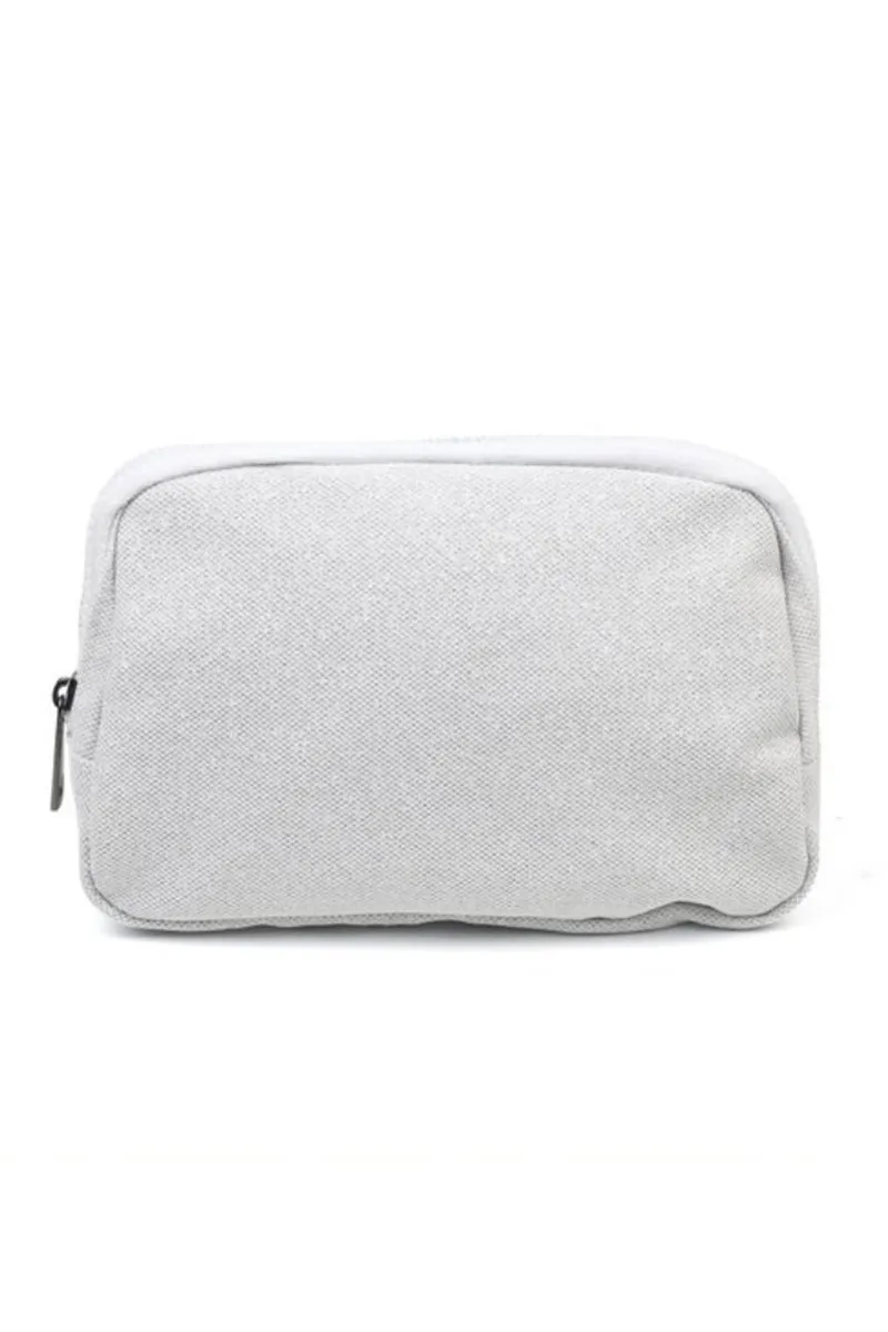 Glitzy Girl White Glitter Waist Bag