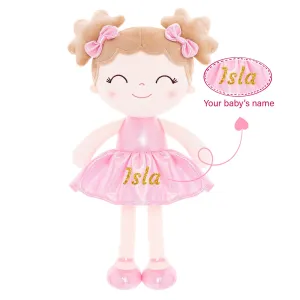 Gloveleya 12-inch Personalized Plush Dolls Curly Haired Iridescent Girls Gifts
