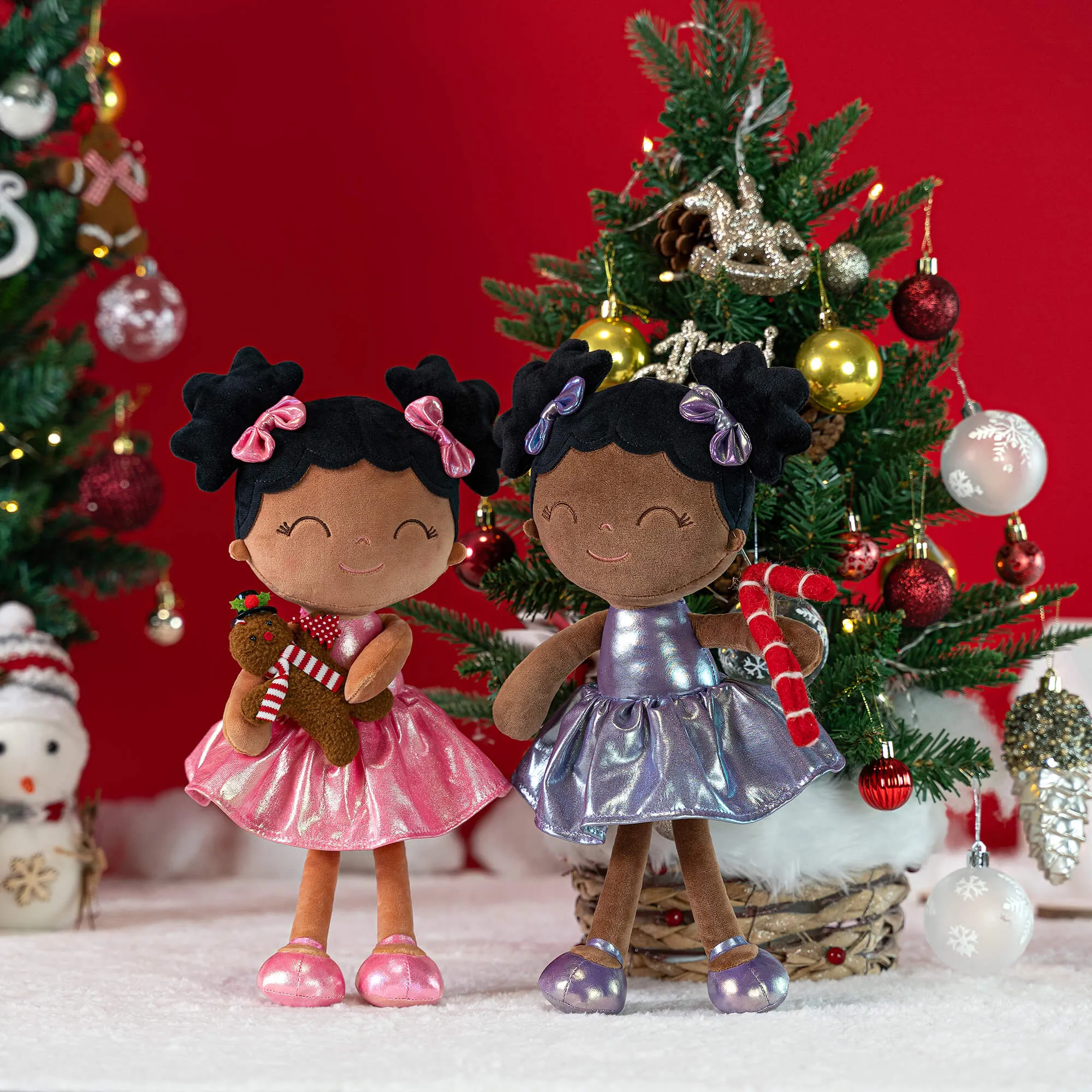 Gloveleya 12-inch Personalized Plush Dolls Curly Haired Iridescent Girls Gifts