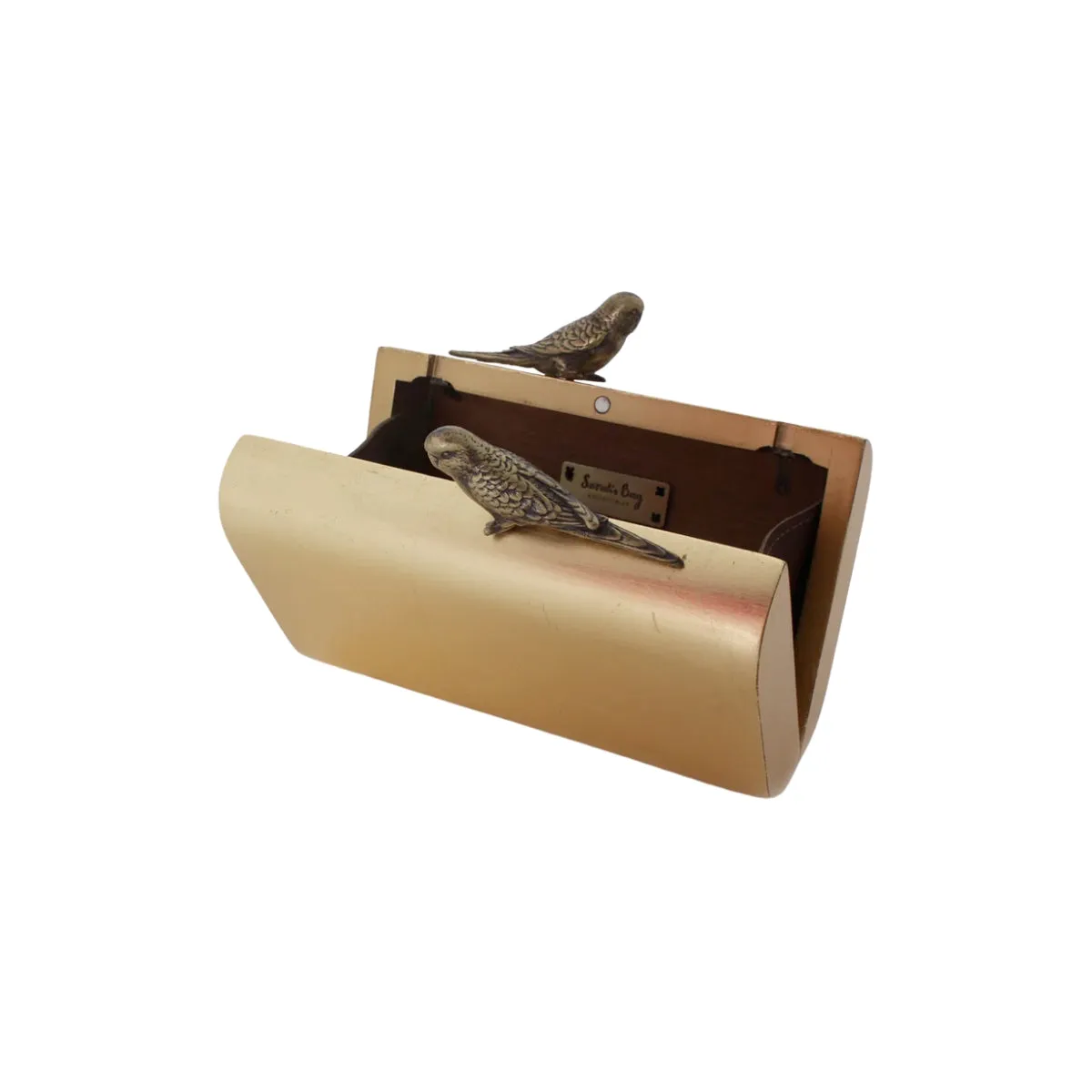 Gold Lovers Log Clutch