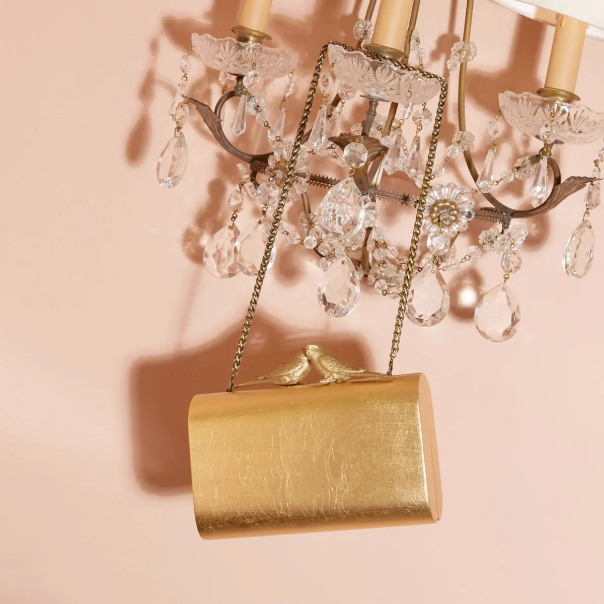 Gold Lovers Log Clutch