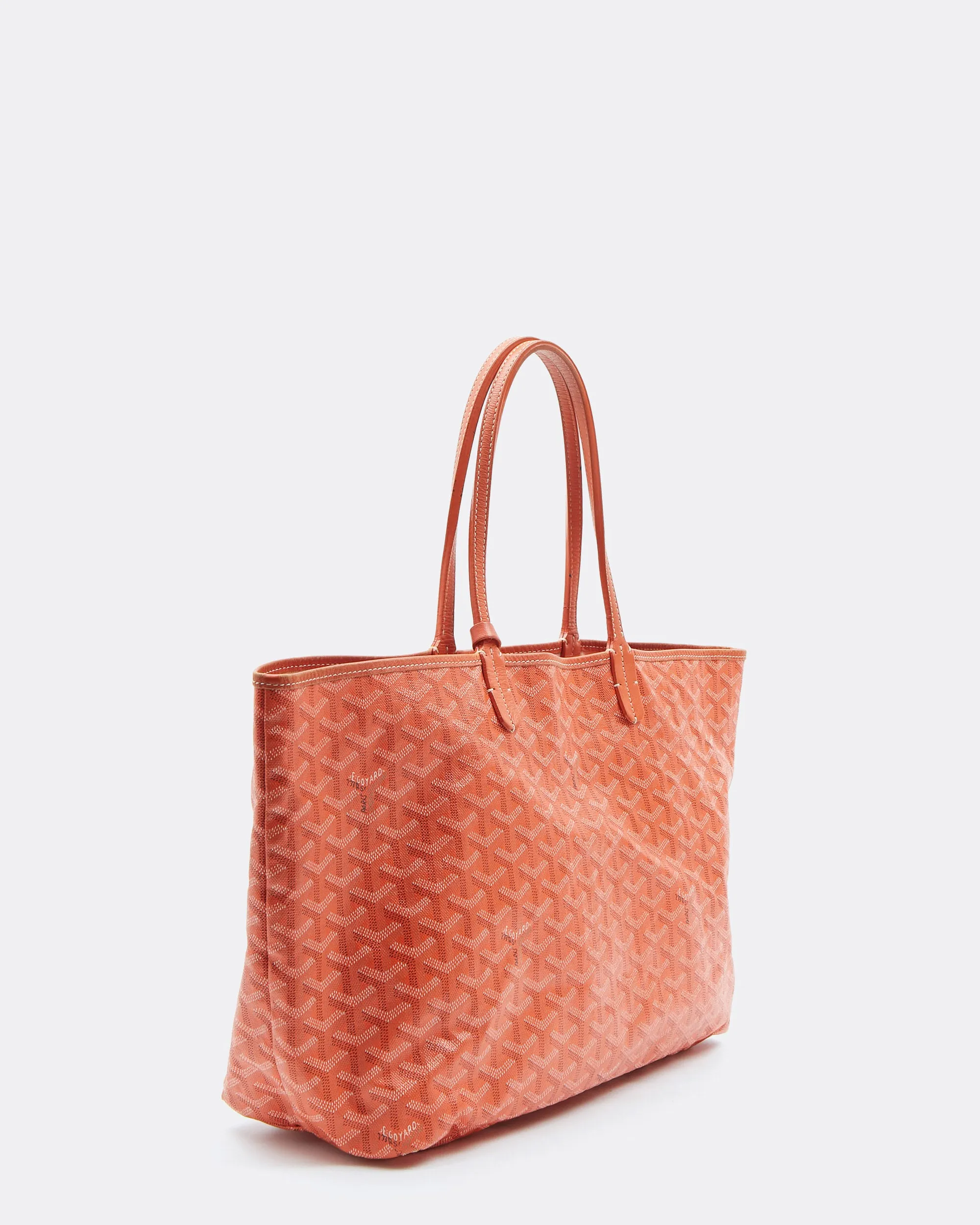 Goyard Orange Canvas St.Louis PM Tote Bag W/Pouch