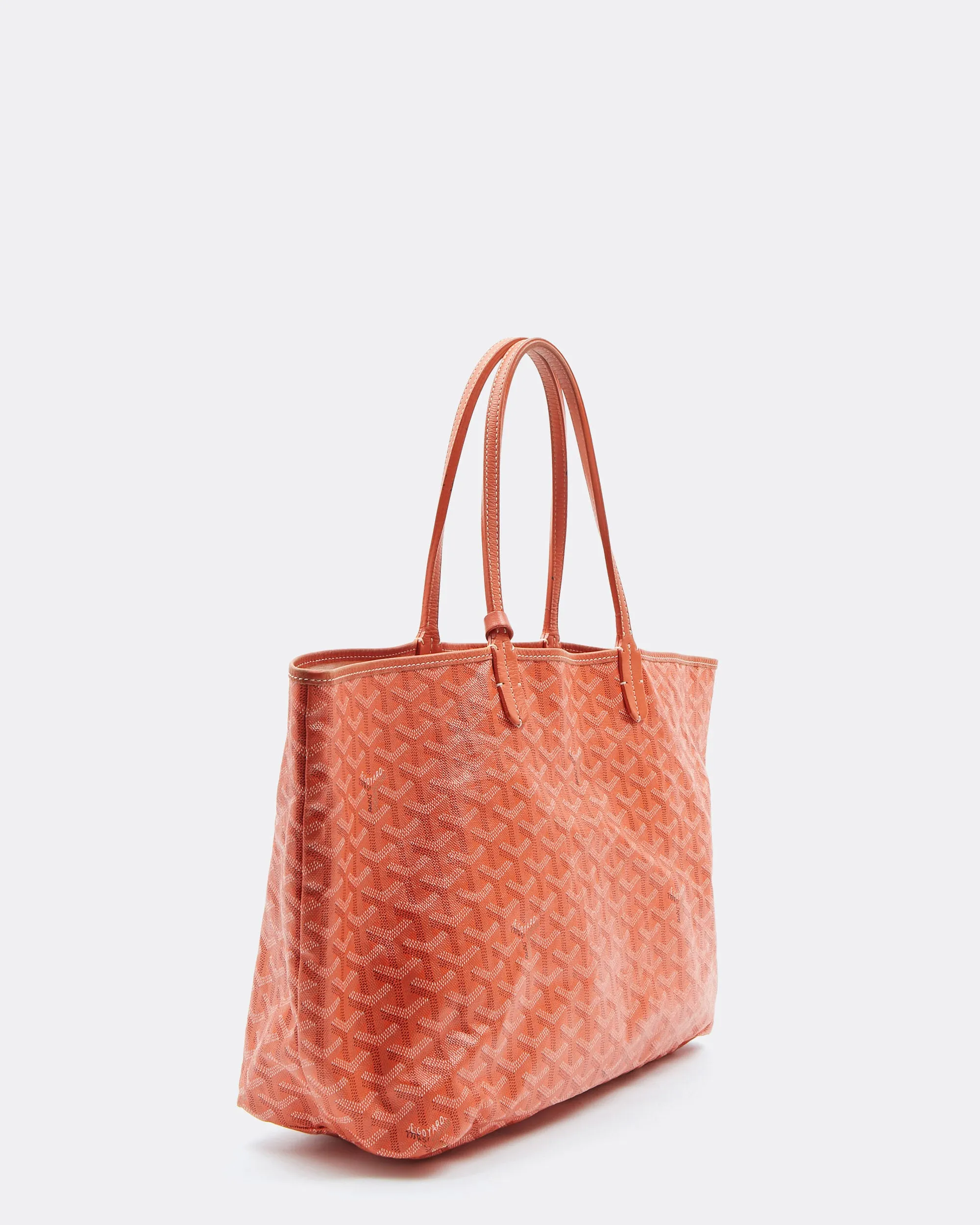 Goyard Orange Canvas St.Louis PM Tote Bag W/Pouch