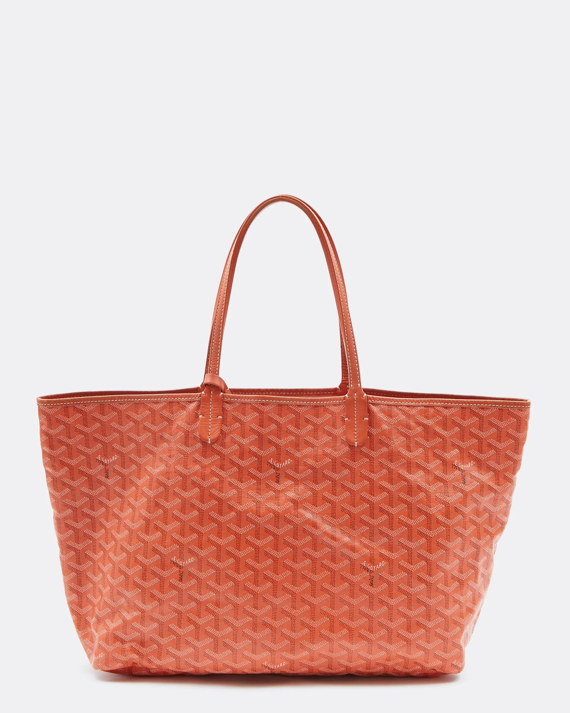 Goyard Orange Canvas St.Louis PM Tote Bag W/Pouch