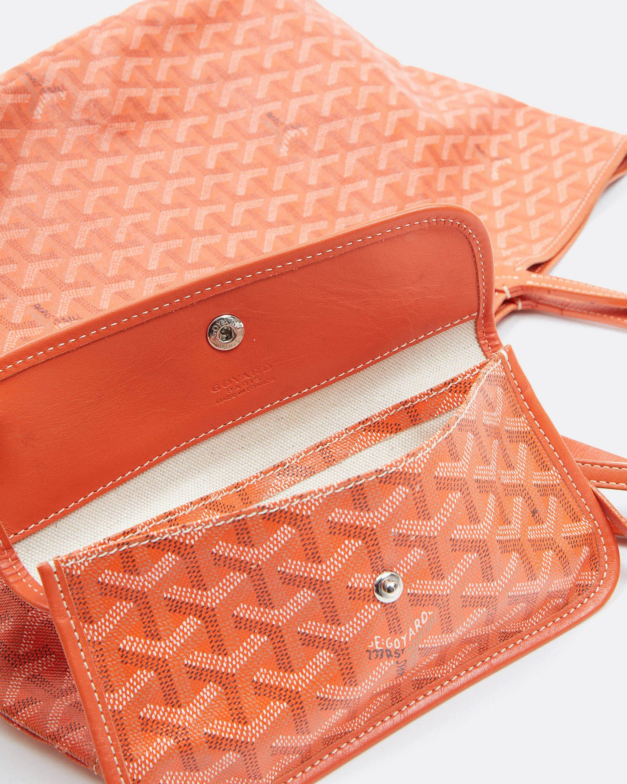 Goyard Orange Canvas St.Louis PM Tote Bag W/Pouch