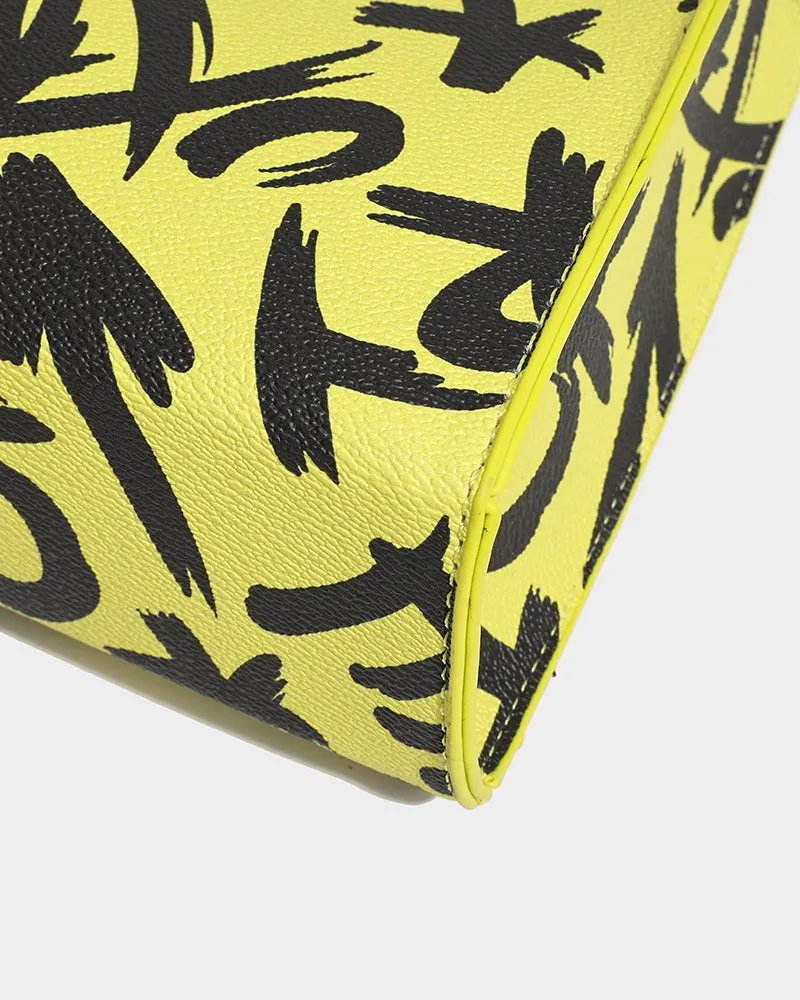 Graffiti Shoulder Bag in Yellow