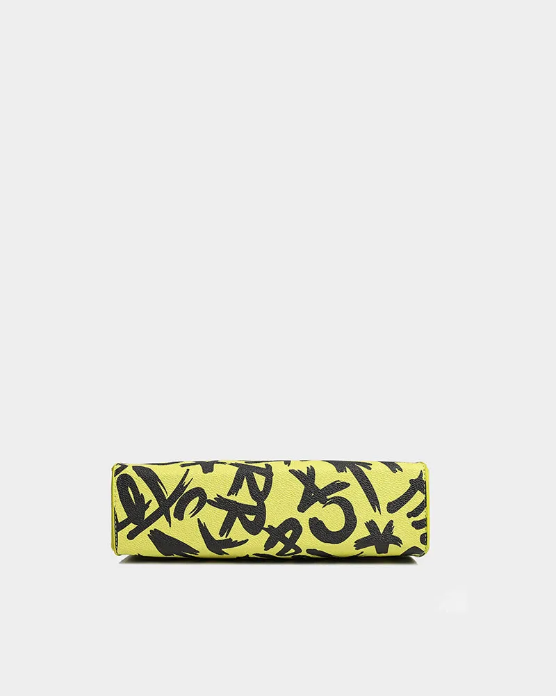 Graffiti Shoulder Bag in Yellow
