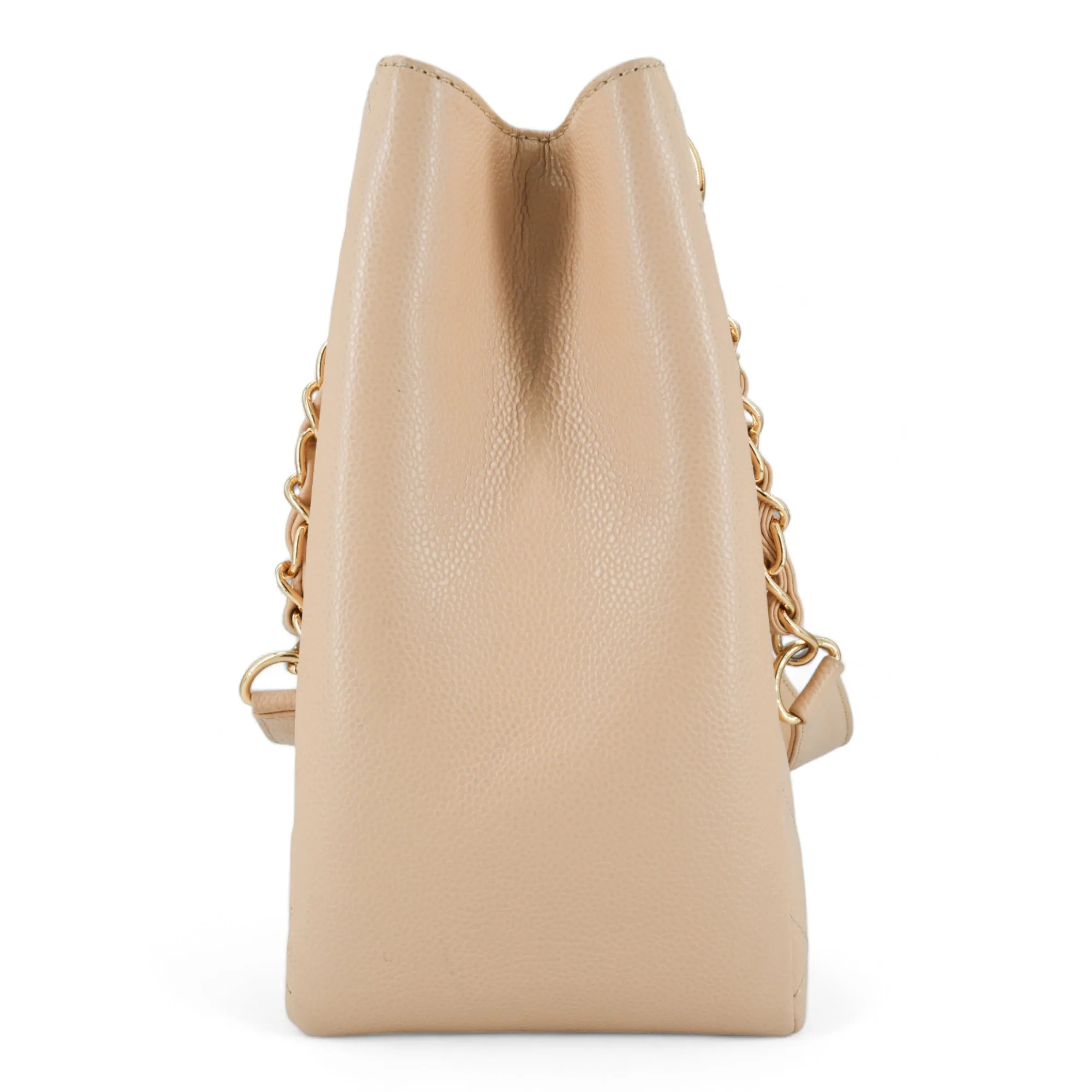 Grand Shopping Tote GST in Beige Caviar