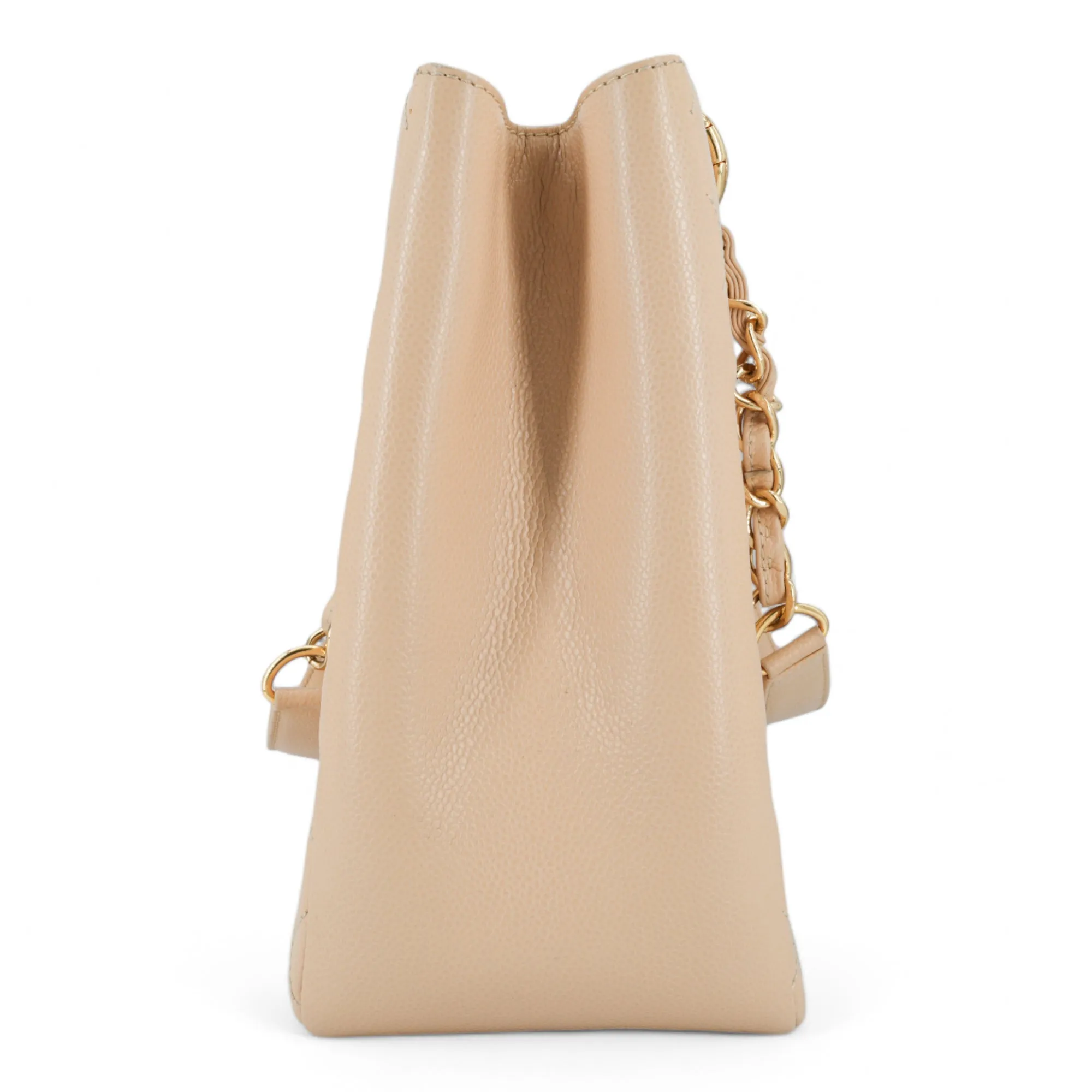 Grand Shopping Tote GST in Beige Caviar
